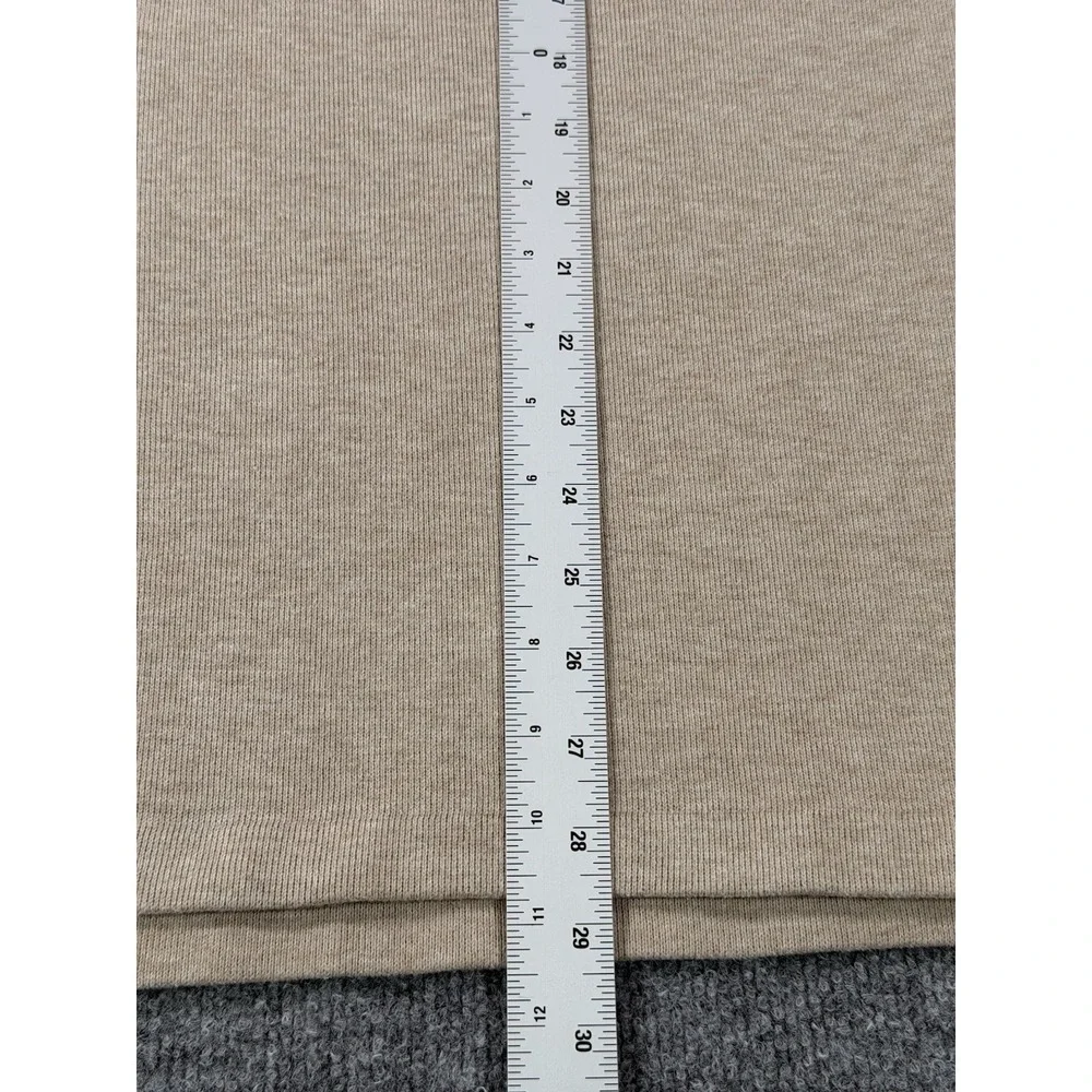 Polo Ralph Lauren Men's Big 3X Beige Cotton Knit Quarter Zip Mock Neck Sweater